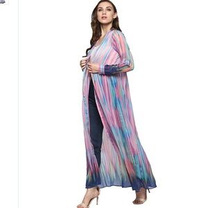 “LABEL RITU KUMAR” Sheer Kimono Kaftan Shrug